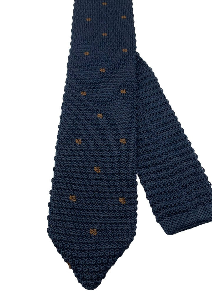 Corbata tricot pois