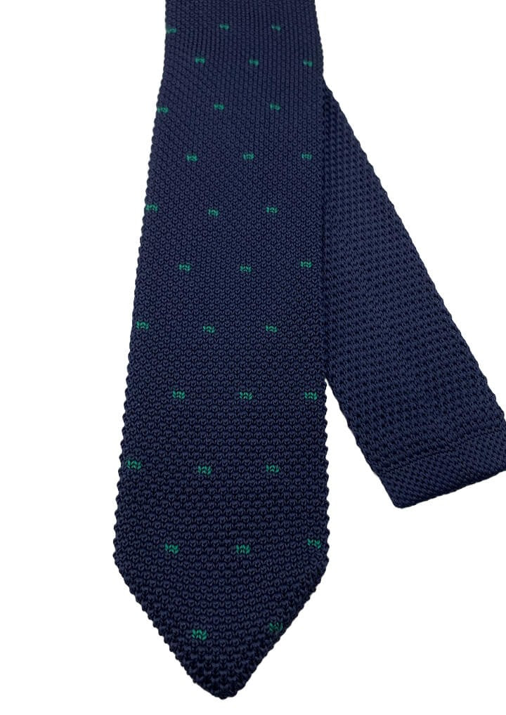 Corbata tricot pois