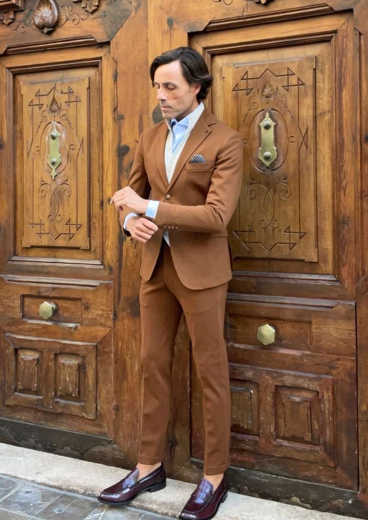 Traje hombre Terracotta teja