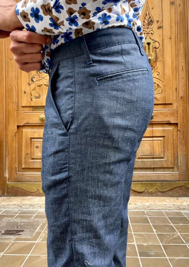 Denim dress pants