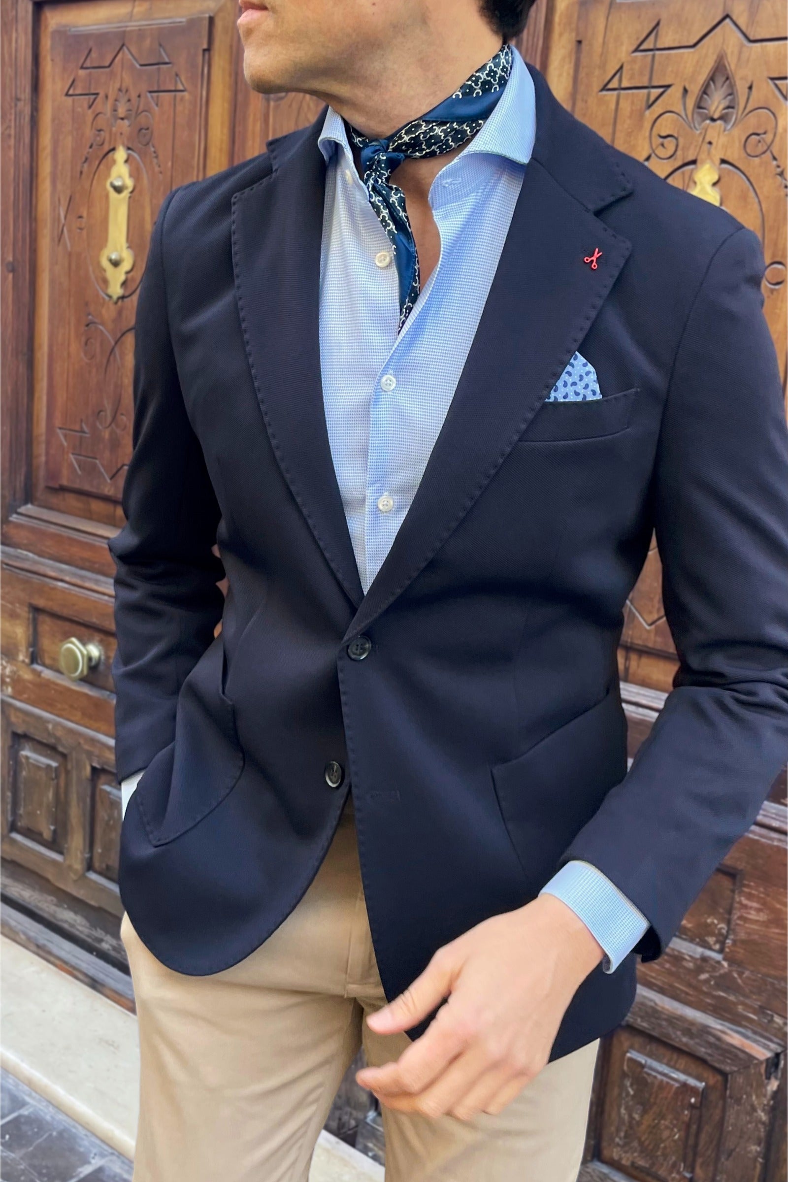 Americana azul marino para hombre Made in Italy