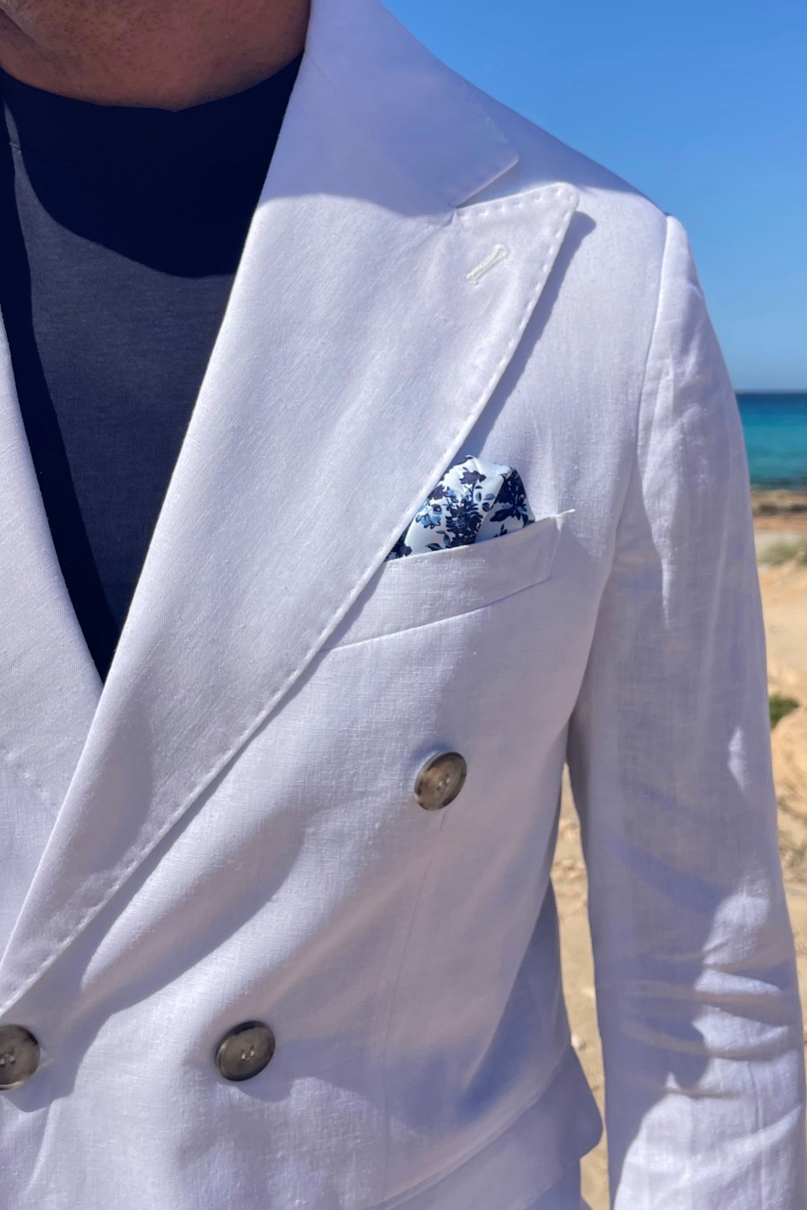 Traje lino cruzado Taormina