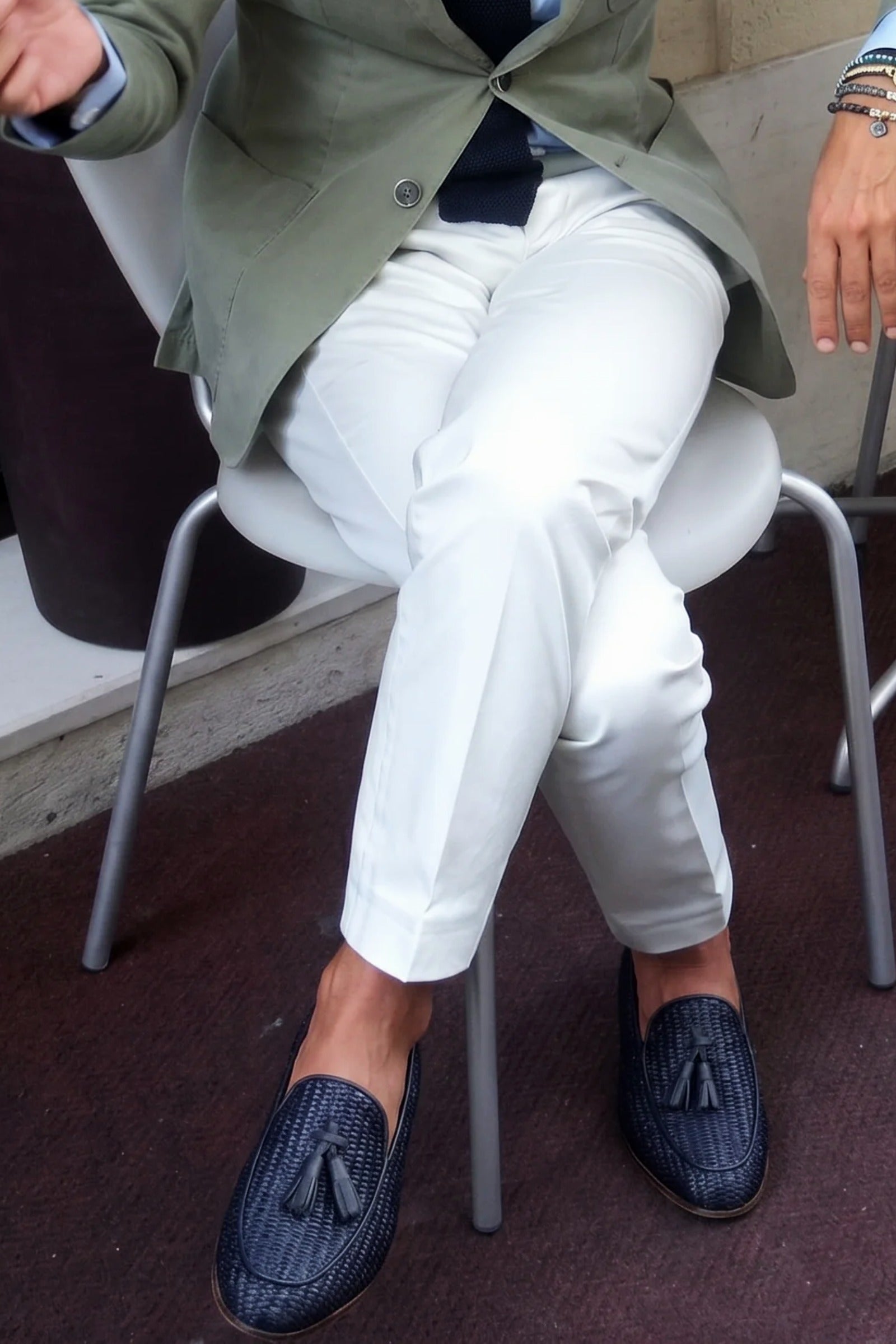 Mocasín rafia borlas