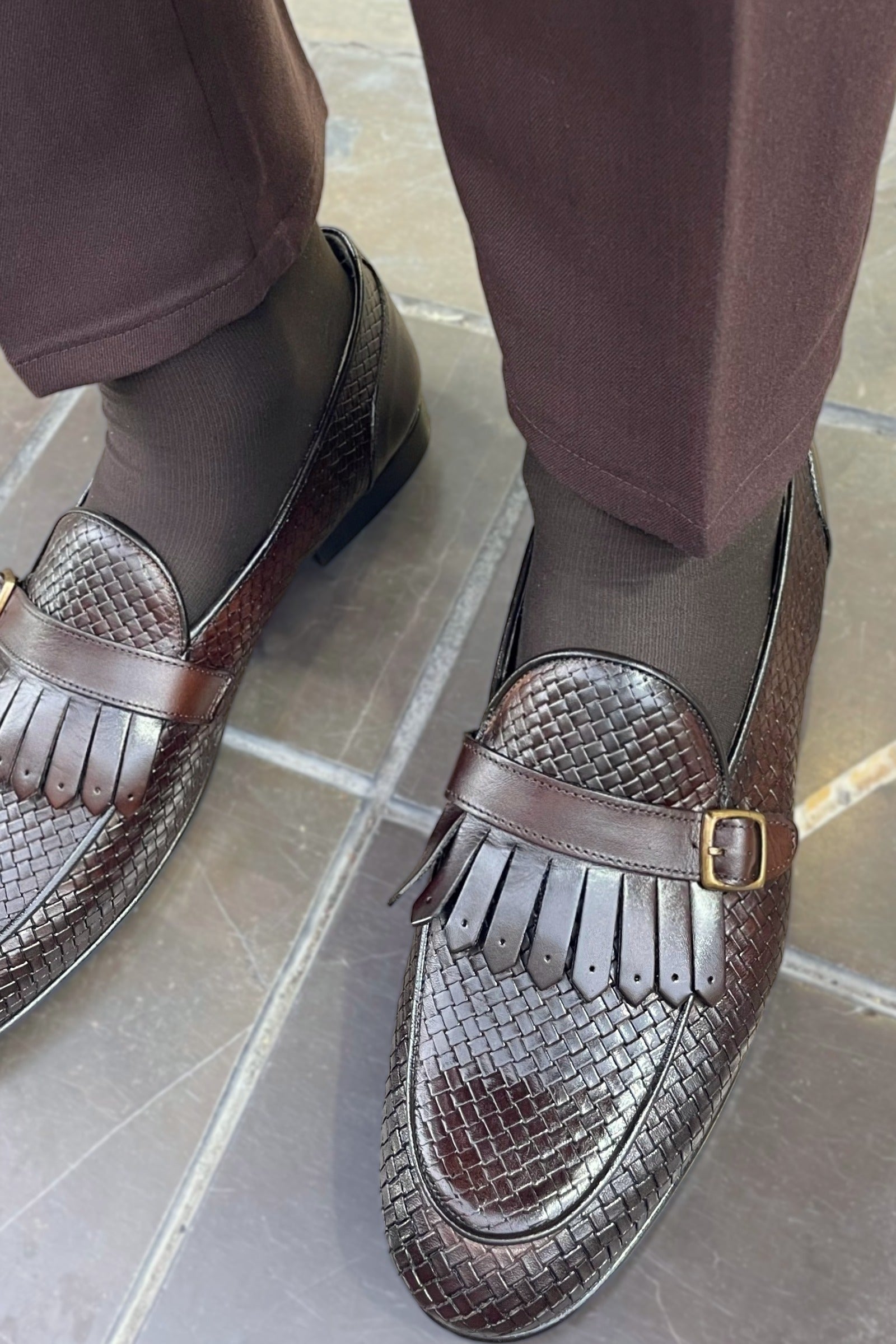 calzado italiano monk hombre modelo Cavaliere marrón UOMOMANIA Valencia