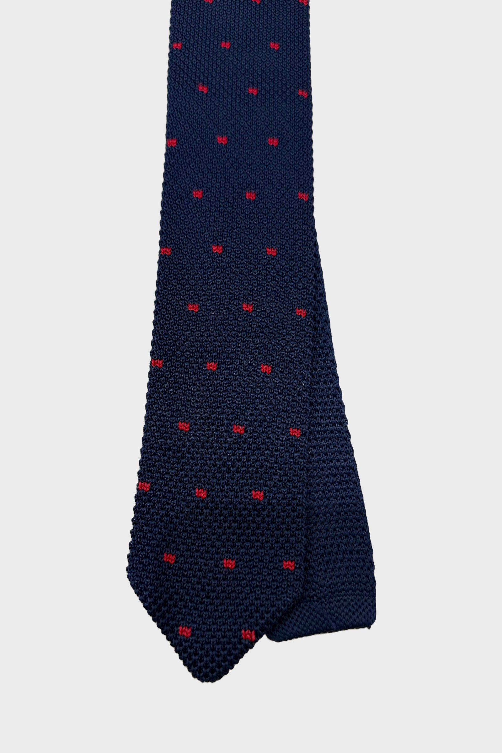 Corbata tricot pois