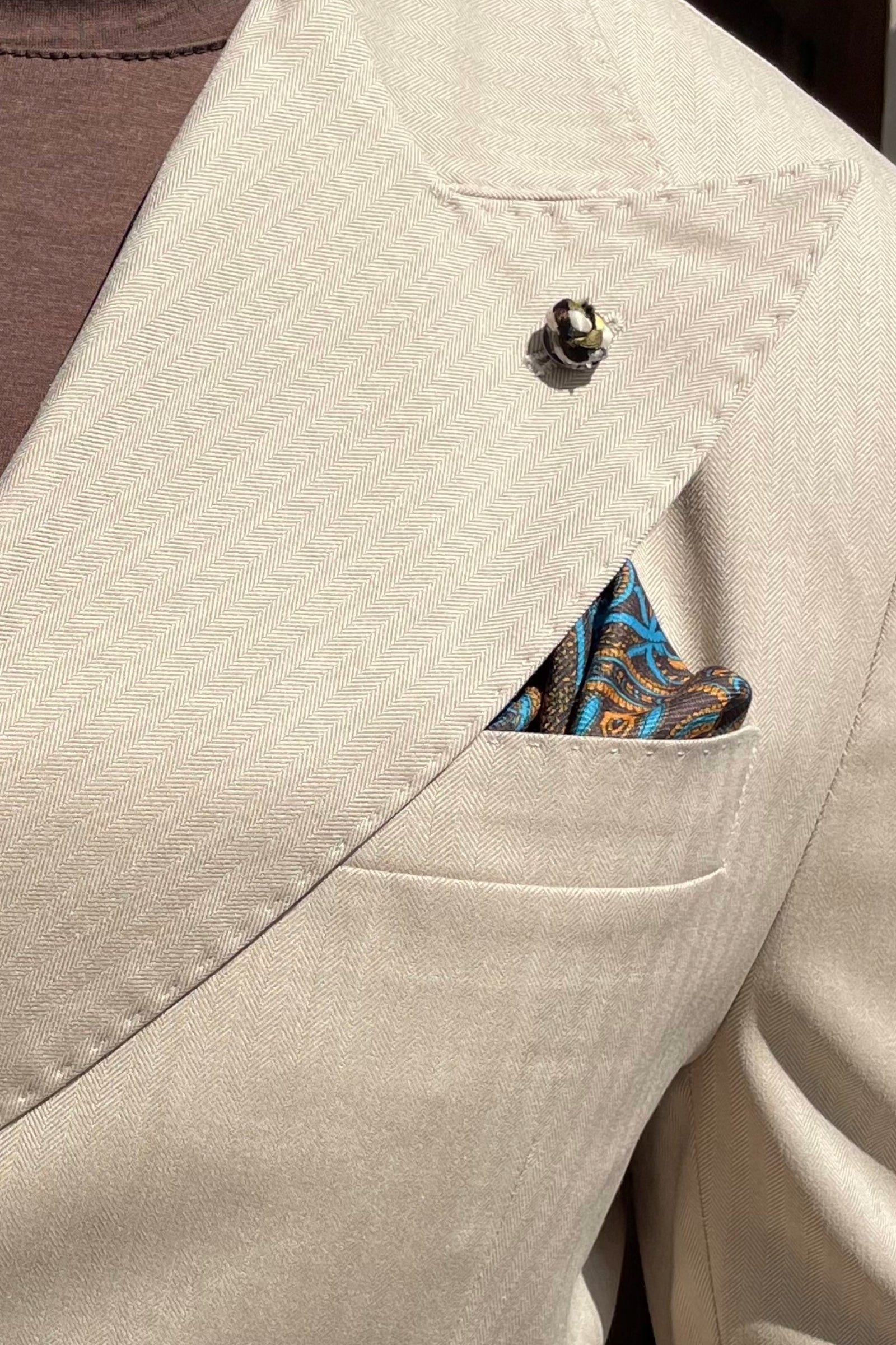 Traje cruzado Quattro bottoni spiga