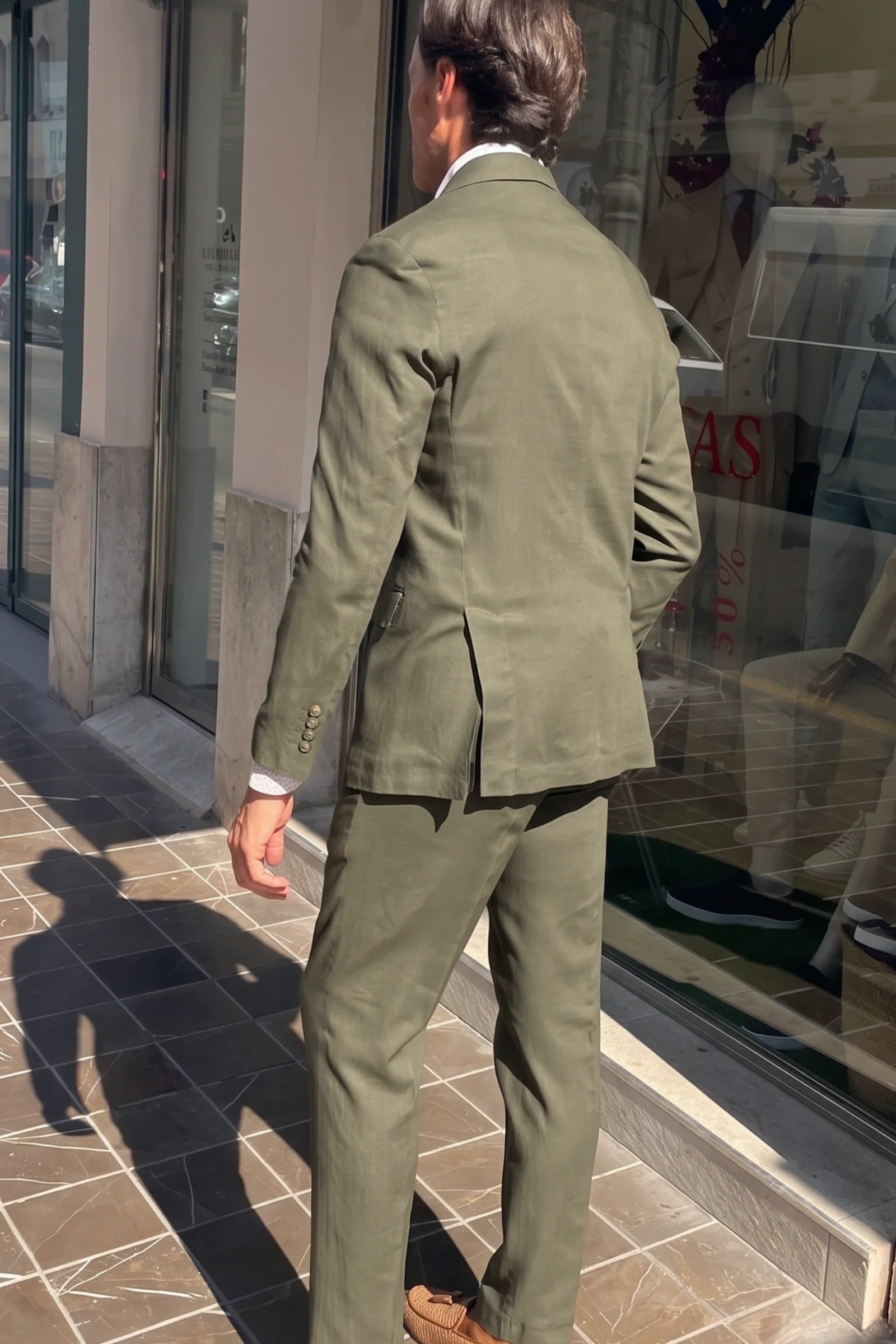 Traje lino cruzado Taormina