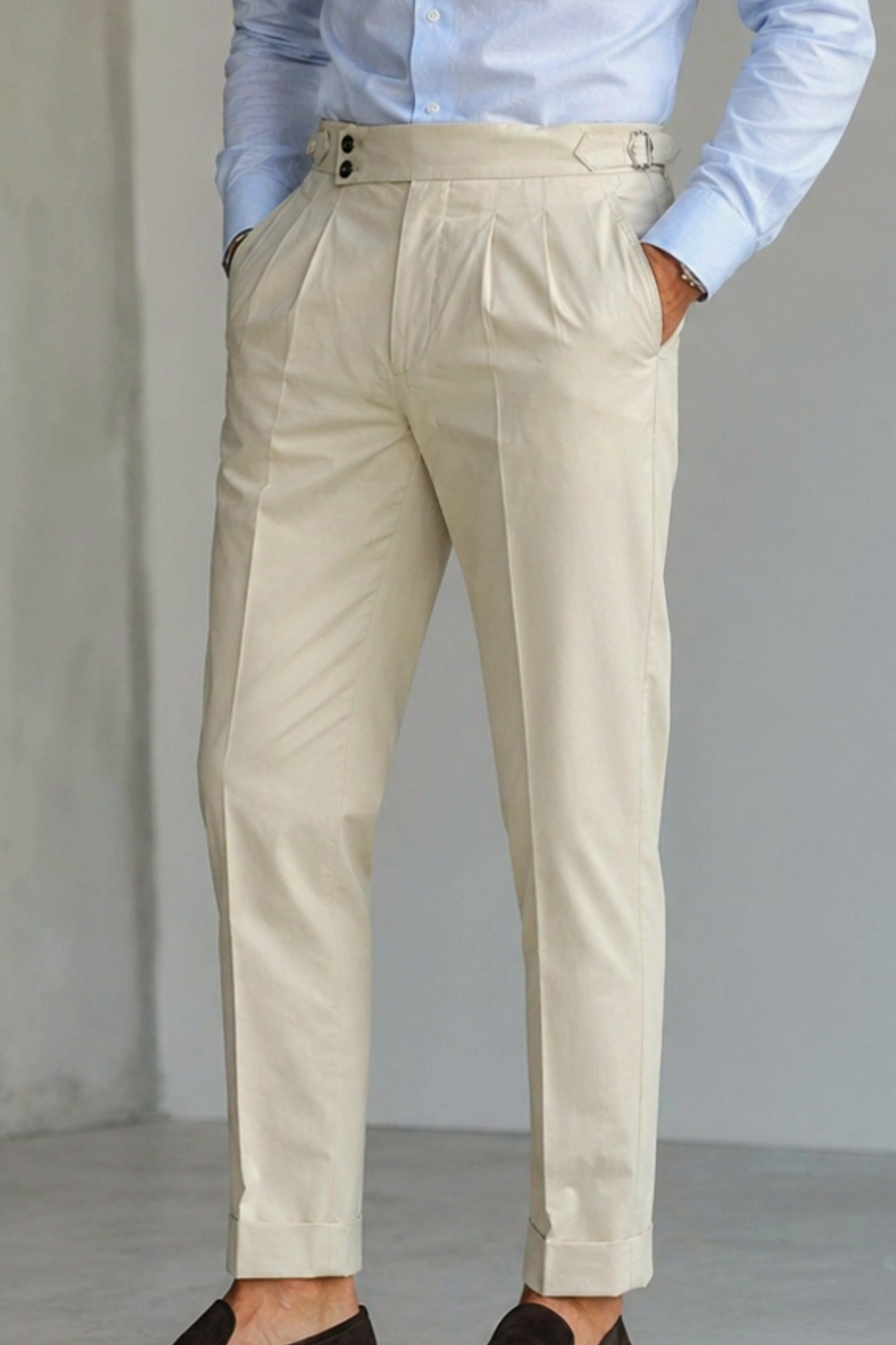Pantalón gurkha hombre beige tejido técnico