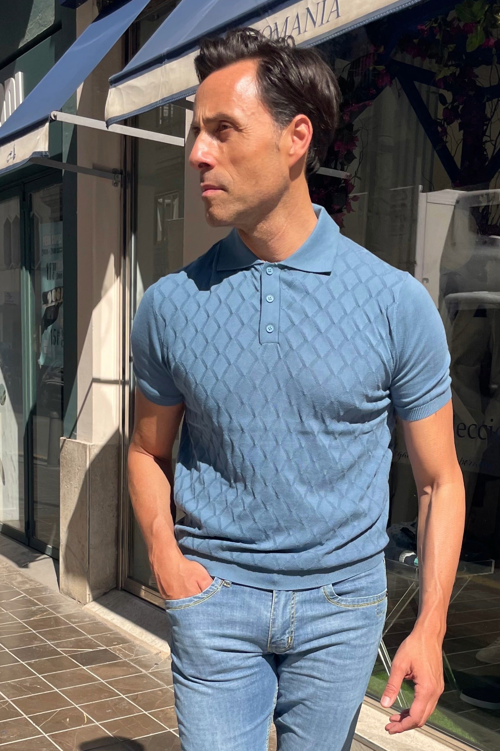Polo de punto italiano para hombre de UOMOMANIA en Valencia