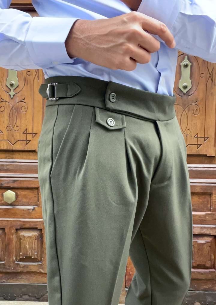 Pantalón hombre Sartoriale Danilo verde militar
