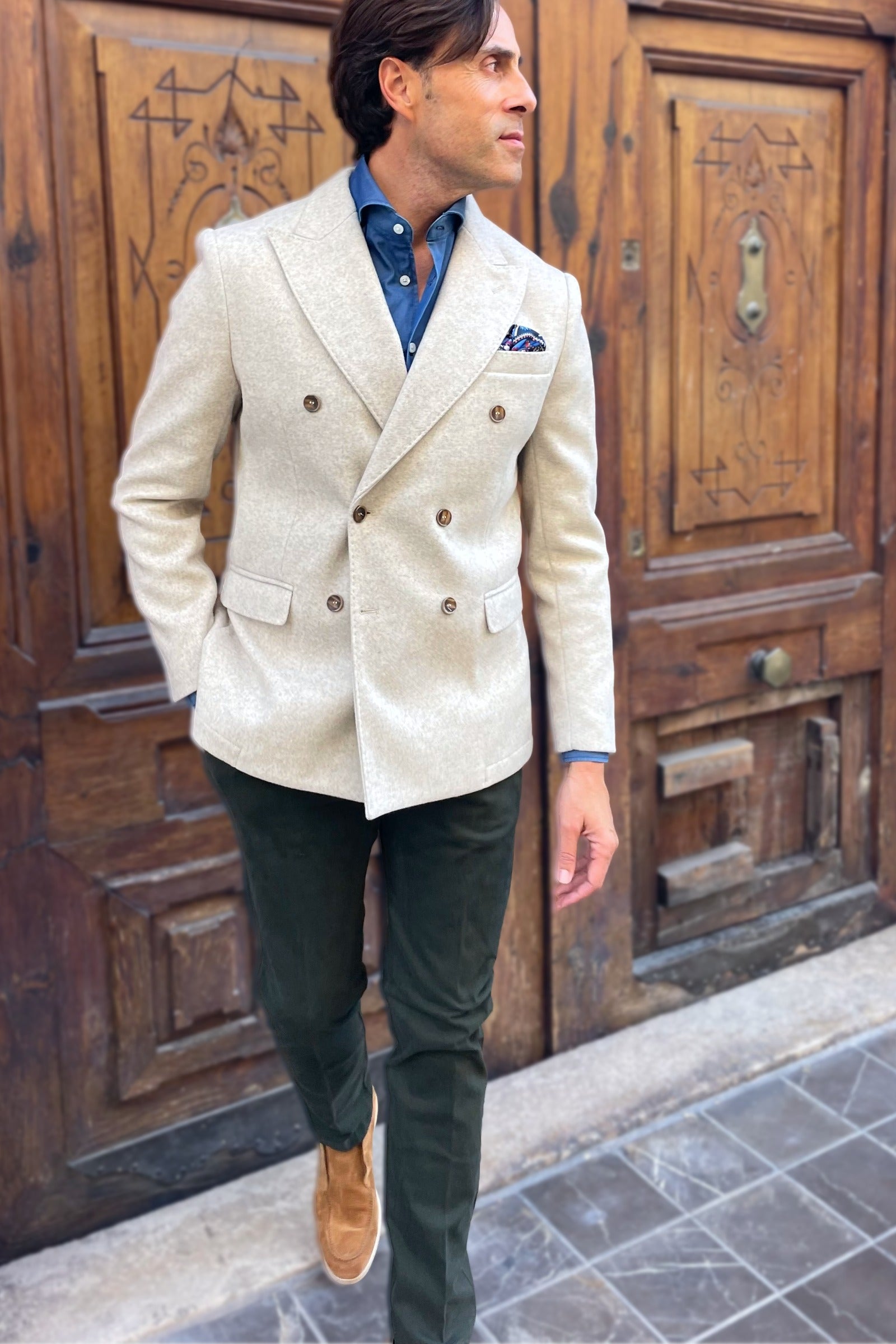 Chaqueta Americana de Hombre Cruzada - UOMOMANIA Ropa Italiana de Hombre en Valencia