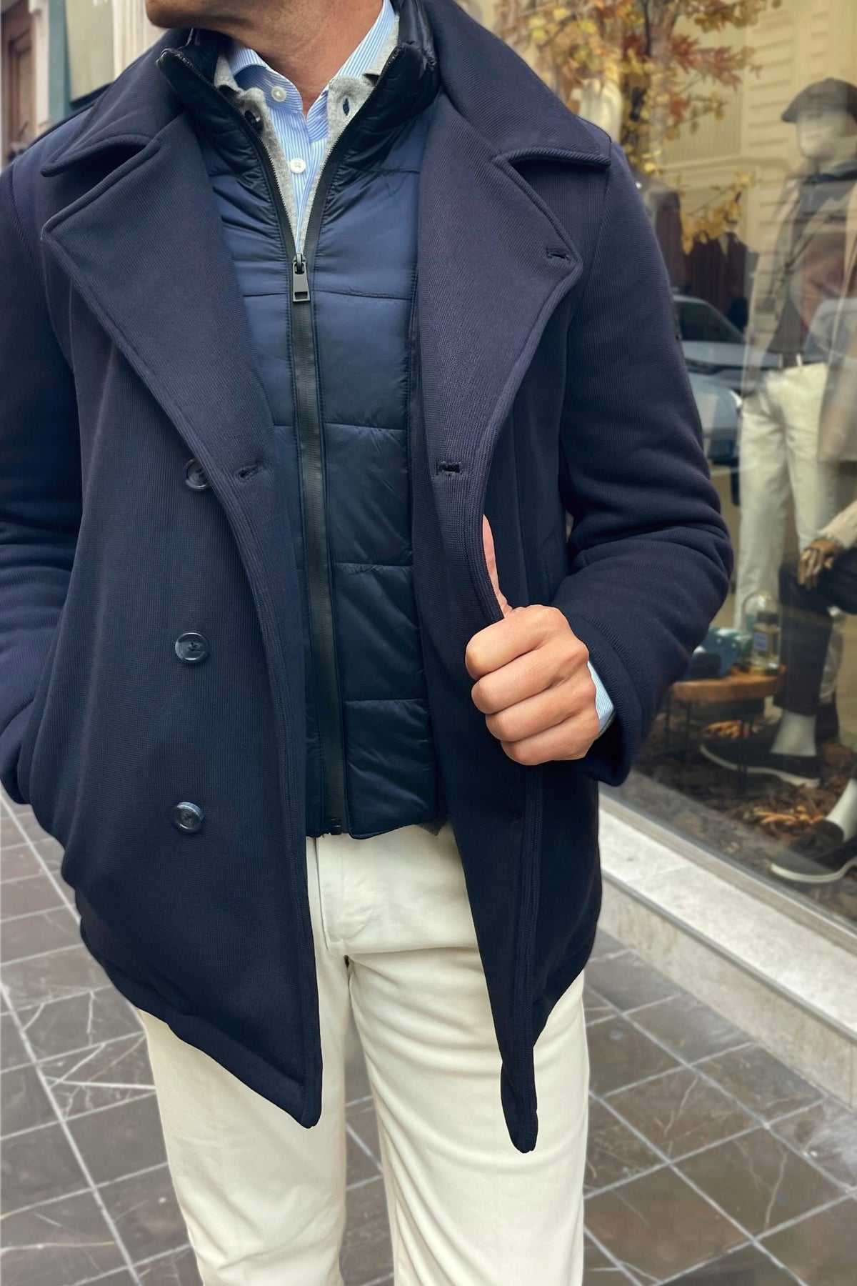 Chaqueta cruzada chaleco Capitano