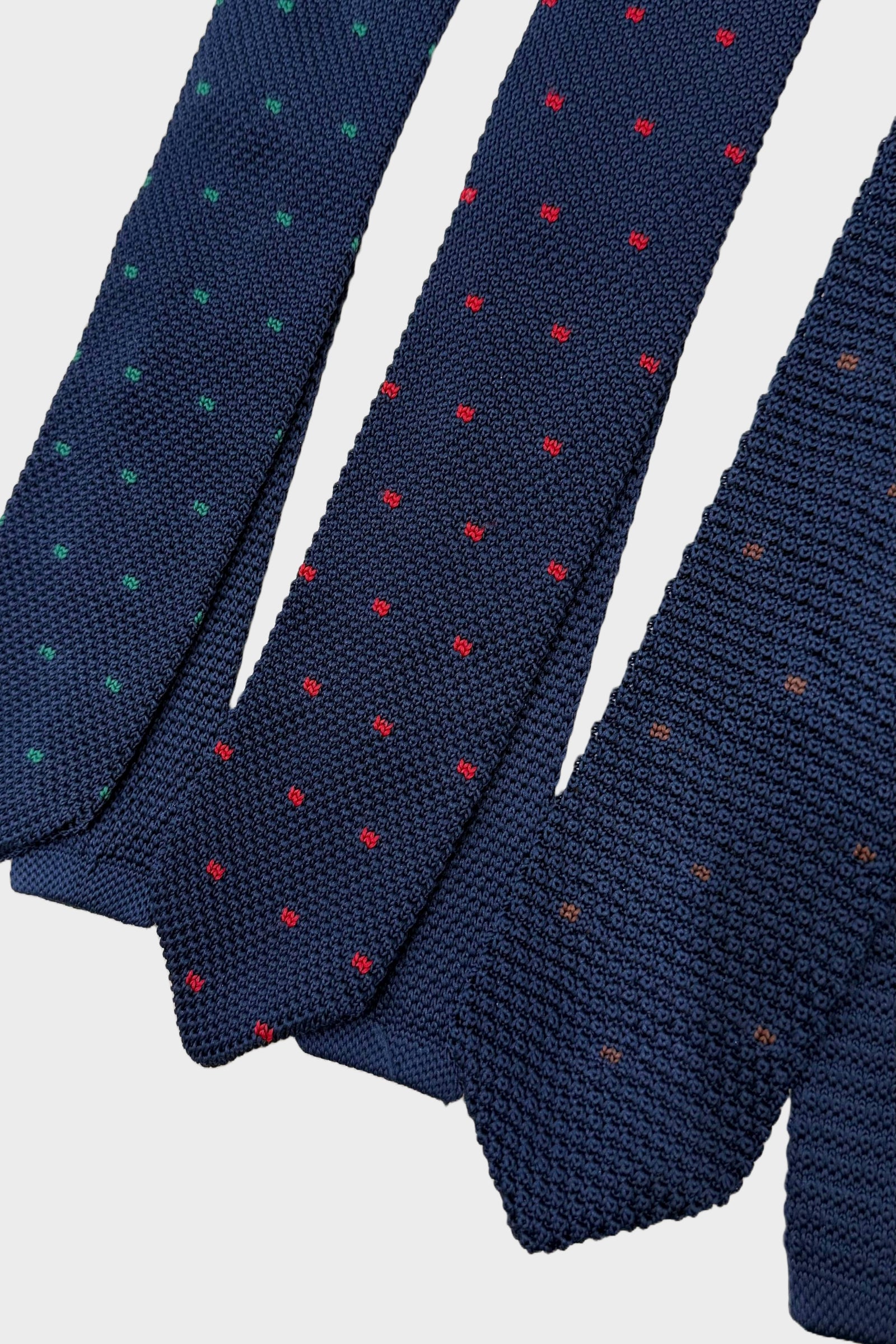 Corbata tricot pois