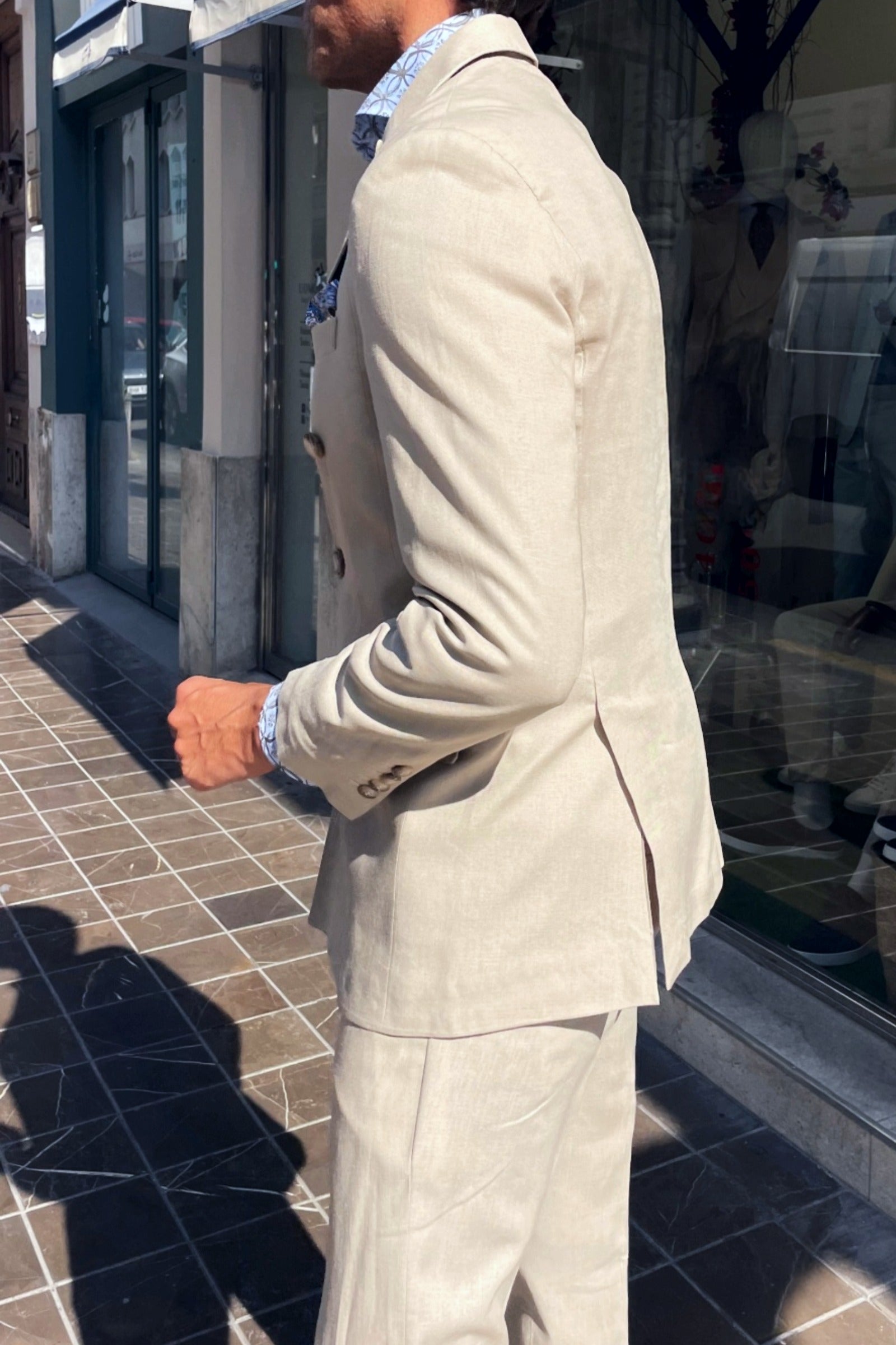 Traje lino cruzado Taormina