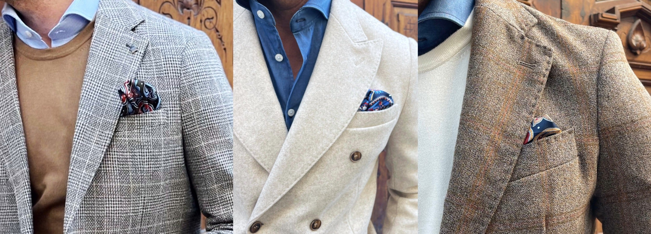 Selección de americanas de estilo italiano en distintos tejidos y colores, looks masculinos elegantes y versátiles