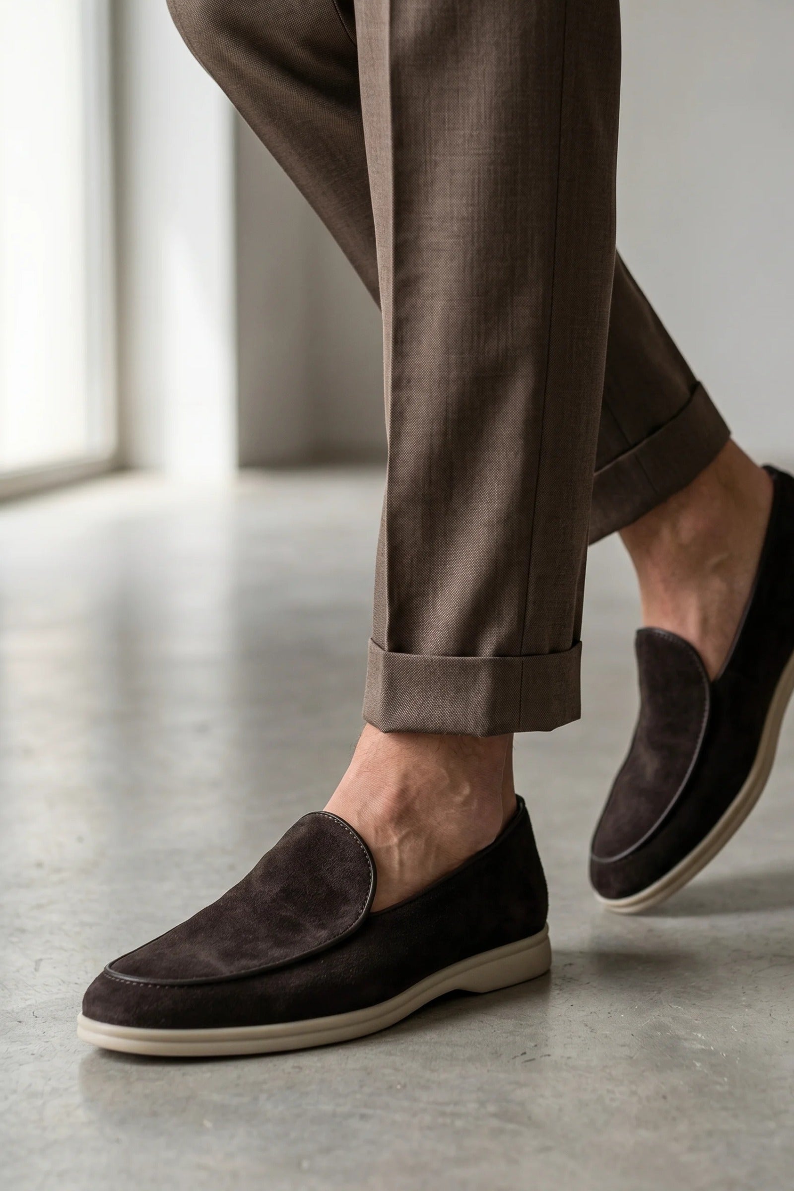 Mocasines hombre marrones. Made in Italy