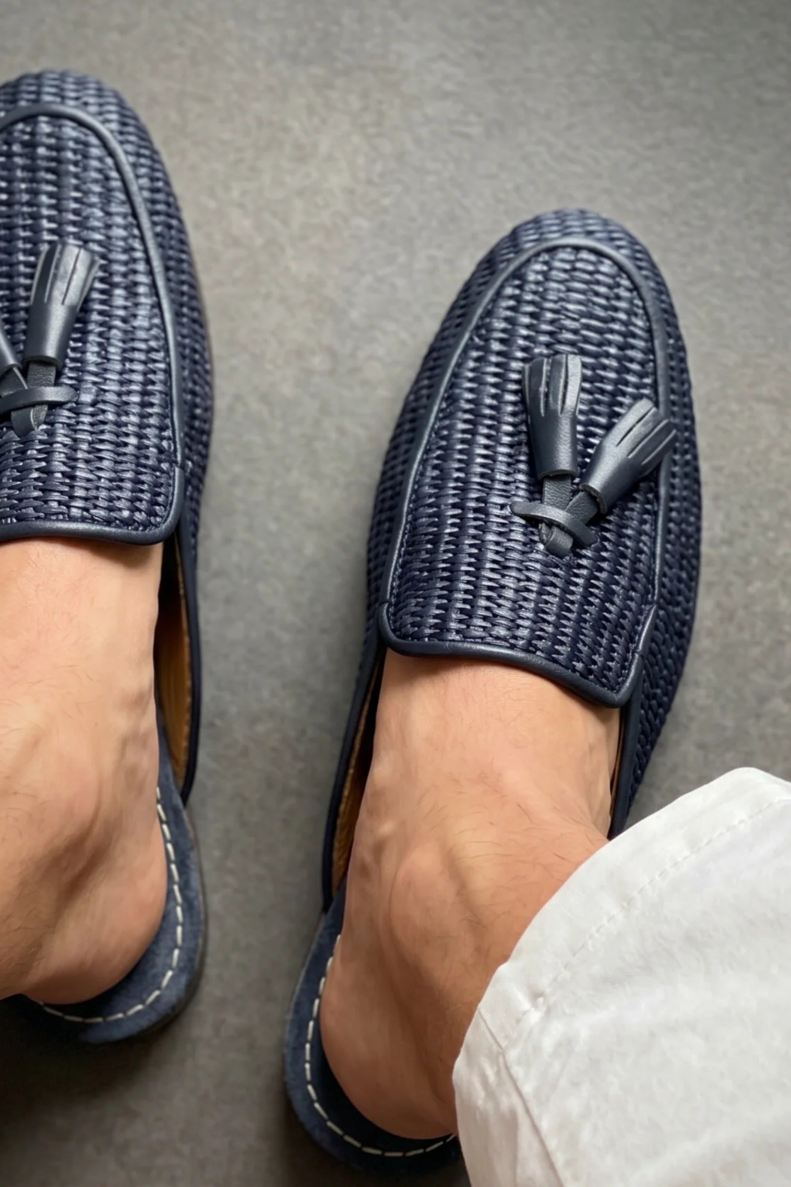 Mules rafia borlas