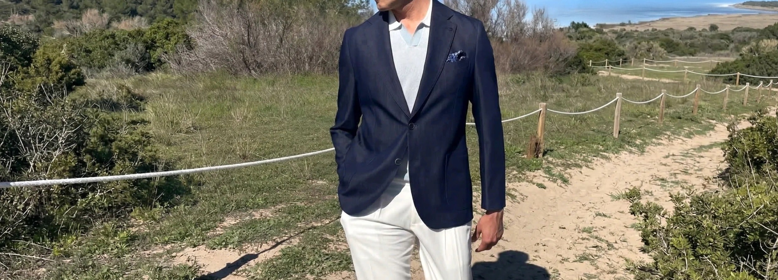 Novedades moda italiana para hombre en Valencia. Outfit casual elegante.